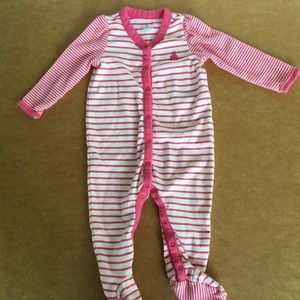 Baby Gap Striped Pink Footie